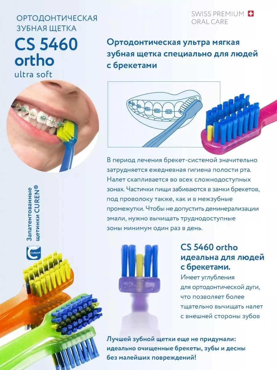 Зубная щетка для брекетов мягкая ортодонтическая 5460 от 12+ BrushesStore  174682185 купить за 2 718 ₽ в интернет-магазине Wildberries