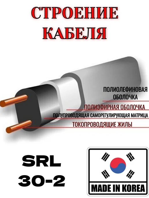 SRL Саморегулирующийся греющий кабель на трубу 150м, 150 м, фото 2