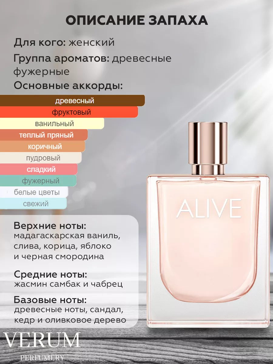 Распив парфюм духи HUGO BOSS BOSS ALIVE VERUM PERFUMERY 174720974 купить за  240 ₽ в интернет-магазине Wildberries