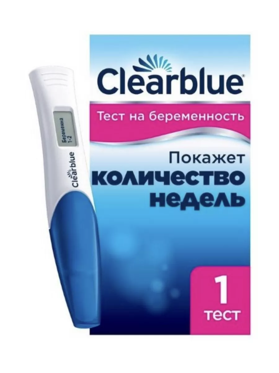 Тест для определения беременности и срока clearblue di-1уп. 174755574  купить за 807 ₽ в интернет-магазине Wildberries