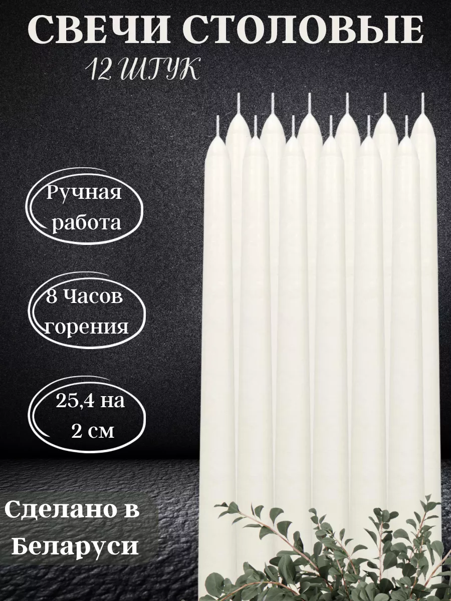 Конусные столовые свечи для дома 12 шт. Cozy candle 174757332 купить за 816  ₽ в интернет-магазине Wildberries