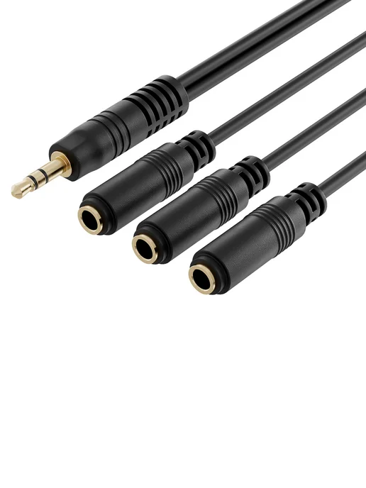 GSMIN Аудио разветвитель для трех 3 наушников Mini Jack 3.5mm, вариант, фото 2