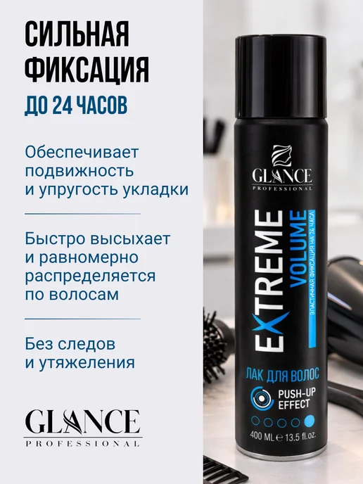 Glance Professional Лак для волос Экстремальный объем Extreme Volume Глансе, 2 шт, фото 7