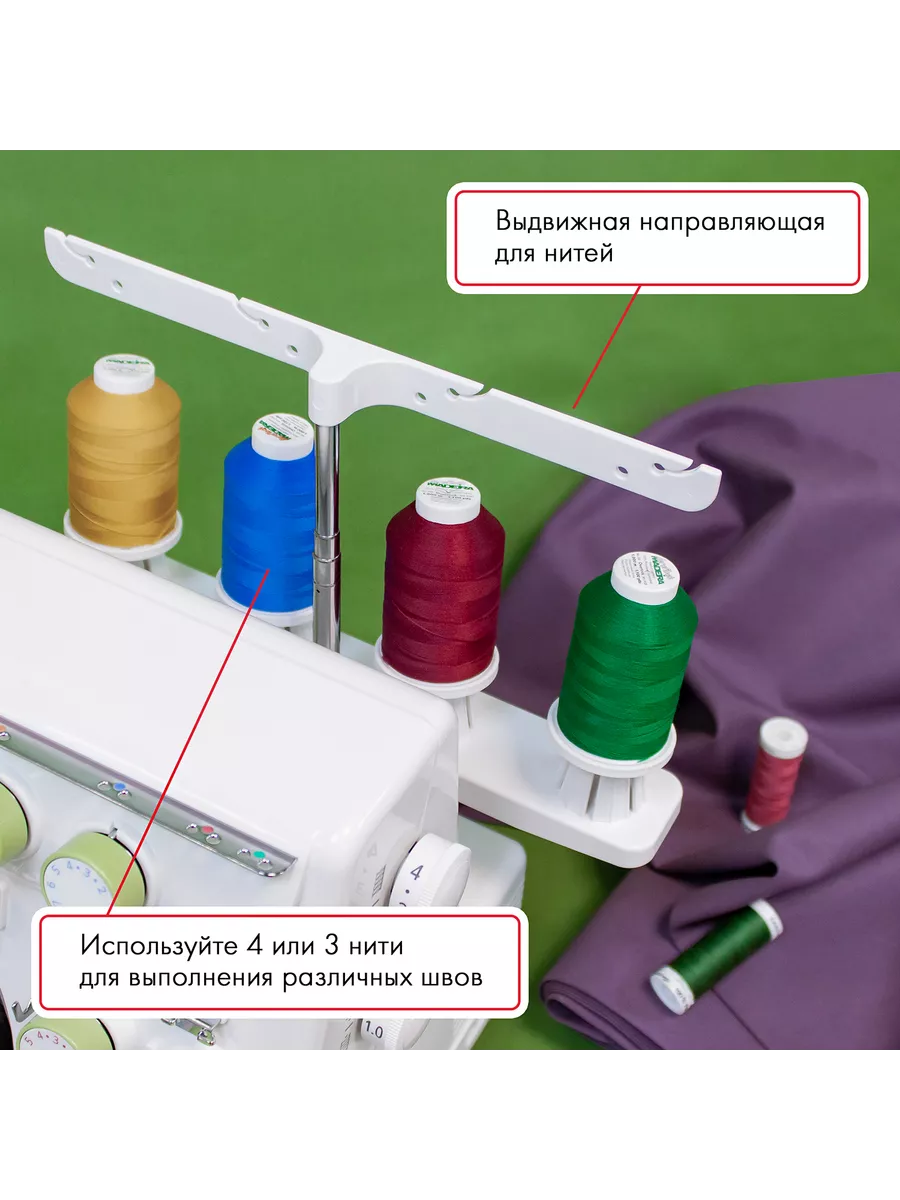 Оверлок швейный T-72 / 3 и 4 нитки / 7 видов швов Janome 174817427 купить в  интернет-магазине Wildberries