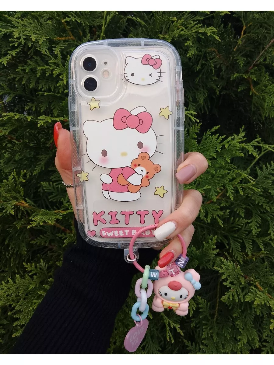 Чехол на Iphone 11 противоударный прозрачный hello kitty OLLISHOP 174827215  купить за 480 ₽ в интернет-магазине Wildberries