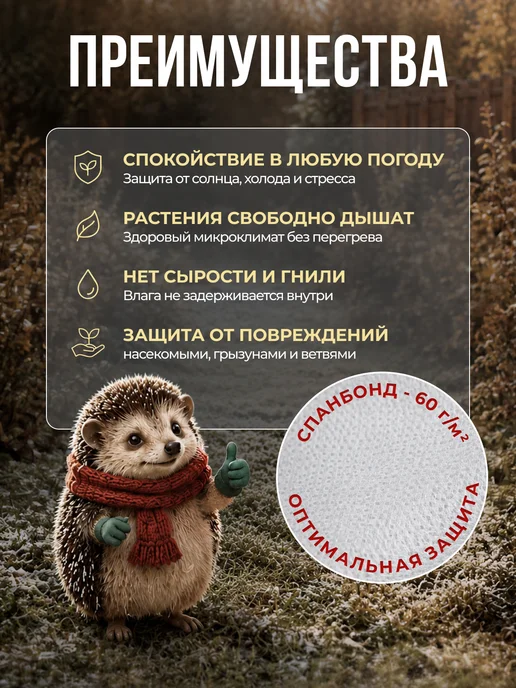 PRO Огород 2шт Зимнее укрытие для растений Олень 150 см, 3 шт, фото 4
