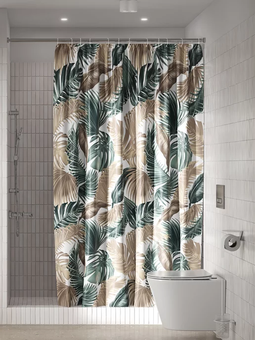 IDDIS Штора для ванной комнаты и душа тканевая 180х200 см, 180x200 см