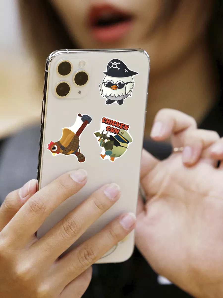 Наклейки на телефон стикеры декора и творчества Chicken gun Sticker Rush  174847569 купить за 160 ₽ в интернет-магазине Wildberries