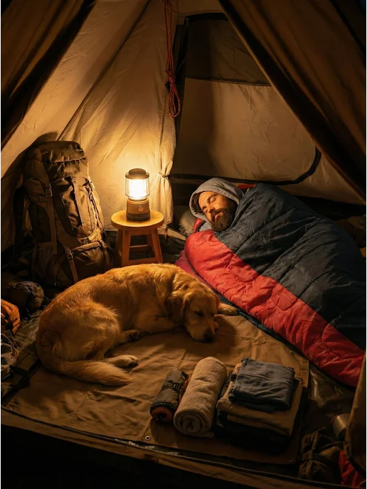 ALASKA Спальный мешок Camping Plus Series красный, до -0 правый, красный, фото 5