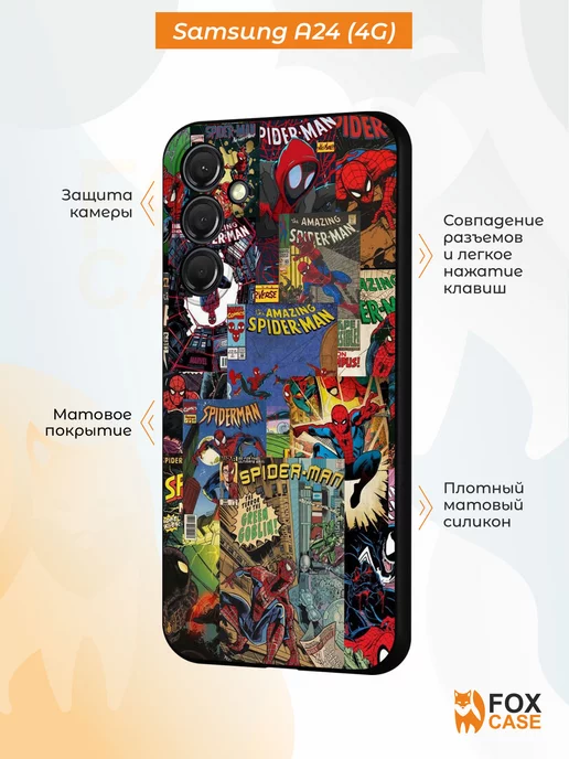 Fox Case Чехол на Samsung A24 4G с принтом Человек-Паук