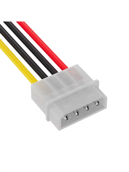 Кабель переходник питания Molex 4-Pin - SATA 15-Pin, 15 см, черный, фото 3