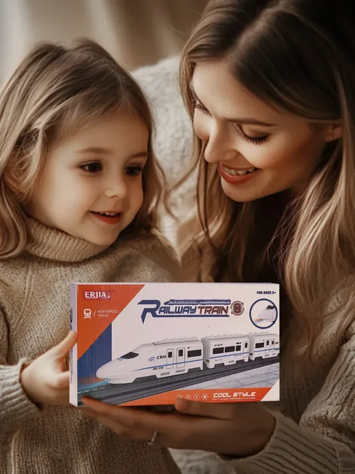 VlasovToys Игрушечный Электропоезд, белый, фото 6