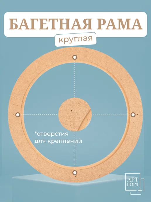 АРТБОРД + Рама круглая 30 см, 2 шт, рамка для картин из МДФ №1, 2 шт, фото 5