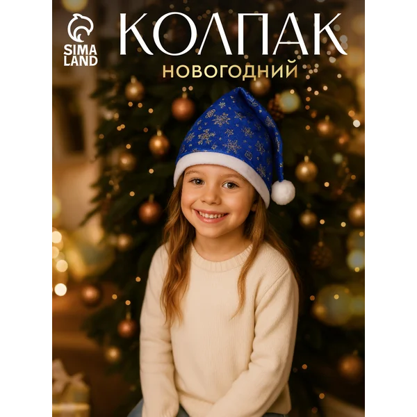 Новогодний колпак шапка деда мороза