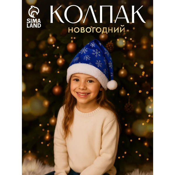 Новогодний колпак шапка деда мороза