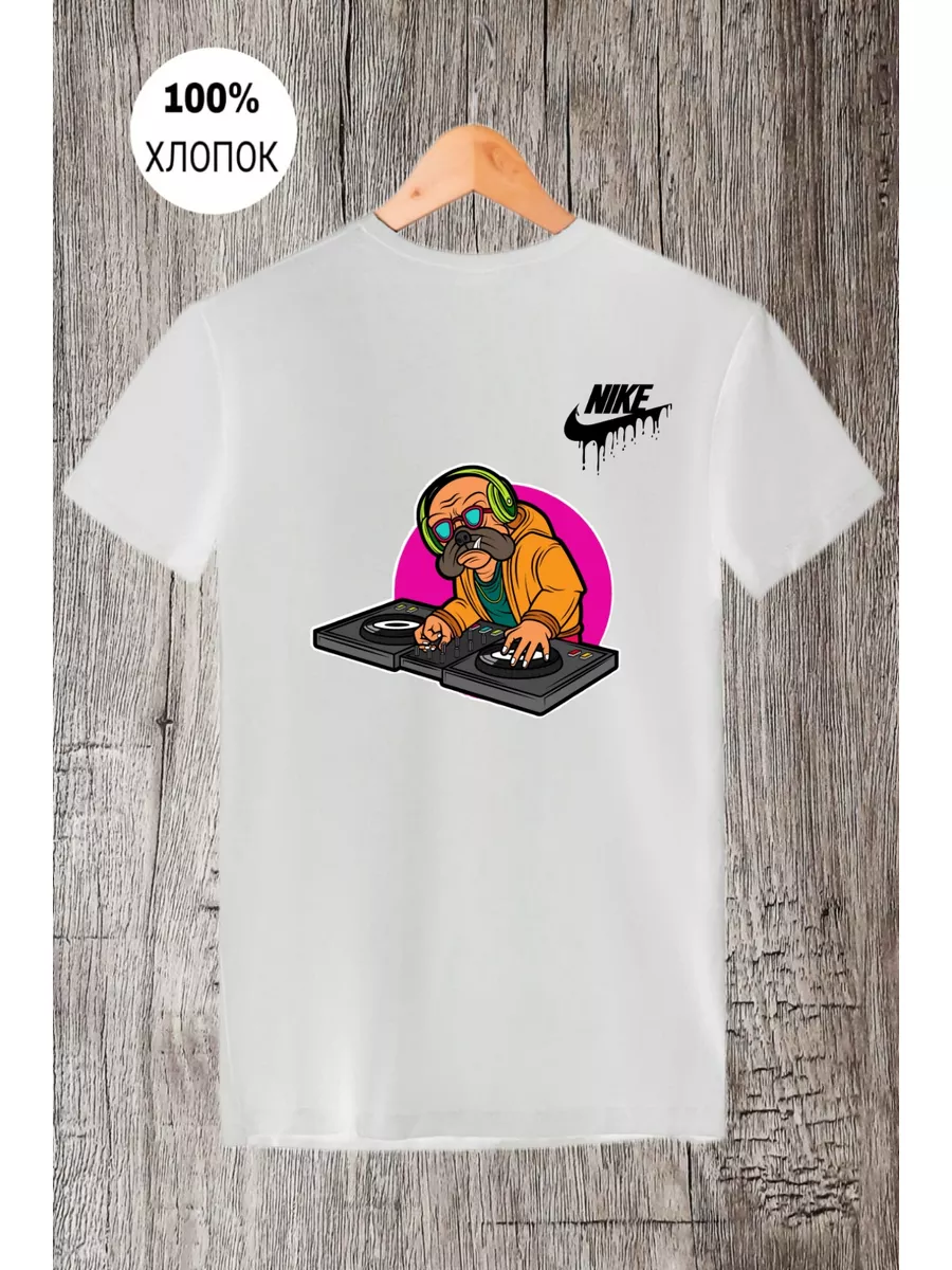 Футболка с принтом Бренд Найк Dj Собака Nike Sumrof 174937892