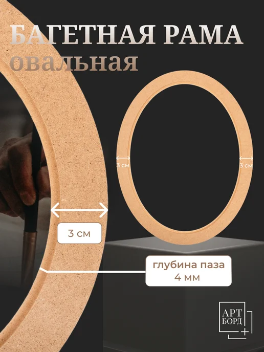 АРТБОРД + Рамы для вышивки 30х40 см 2 шт, под покраску МДФ - №2, 30x40 см, 2 шт, фото 4