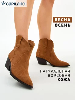 Ботинки казаки натуральная кожа Capilano 174958352 купить за 4 605 ₽ в интернет-магазине Wildberries