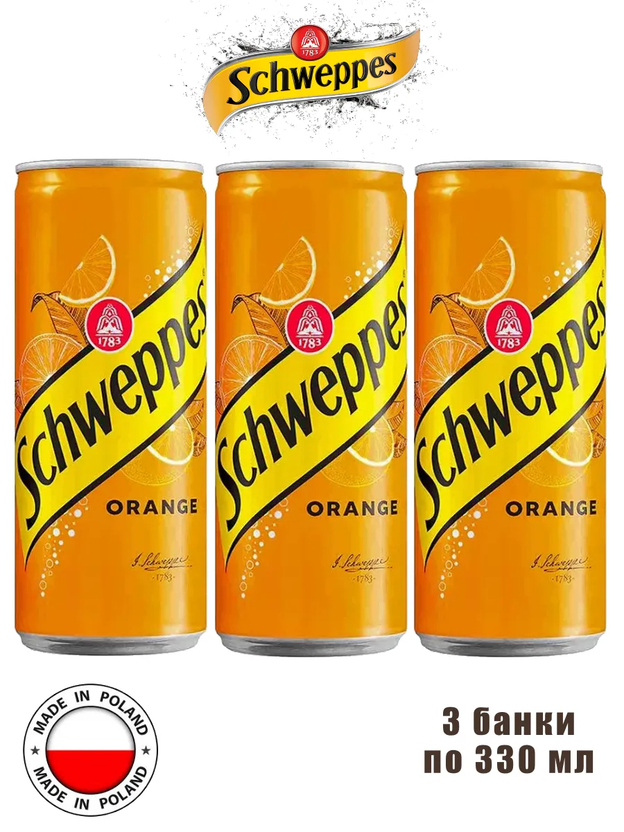 Газированный напиток Швепс Оранж, 3 банки Schweppes 174958837 купить за 303  ₽ в интернет-магазине Wildberries