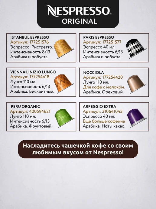 Nespresso Кофе в капсулах Неспрессо Original CHIARO 10 шт, вариант, фото 8