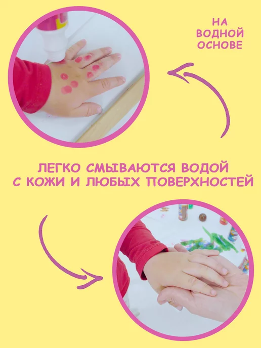 superdots Фломастеры с цветной раскраской точечные смываемые 8 цветов, 8 цв., фото 5