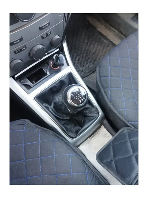 Power resulting Чехол для ручки КПП кожаный черный для Opel Astra H, черный, фото 7