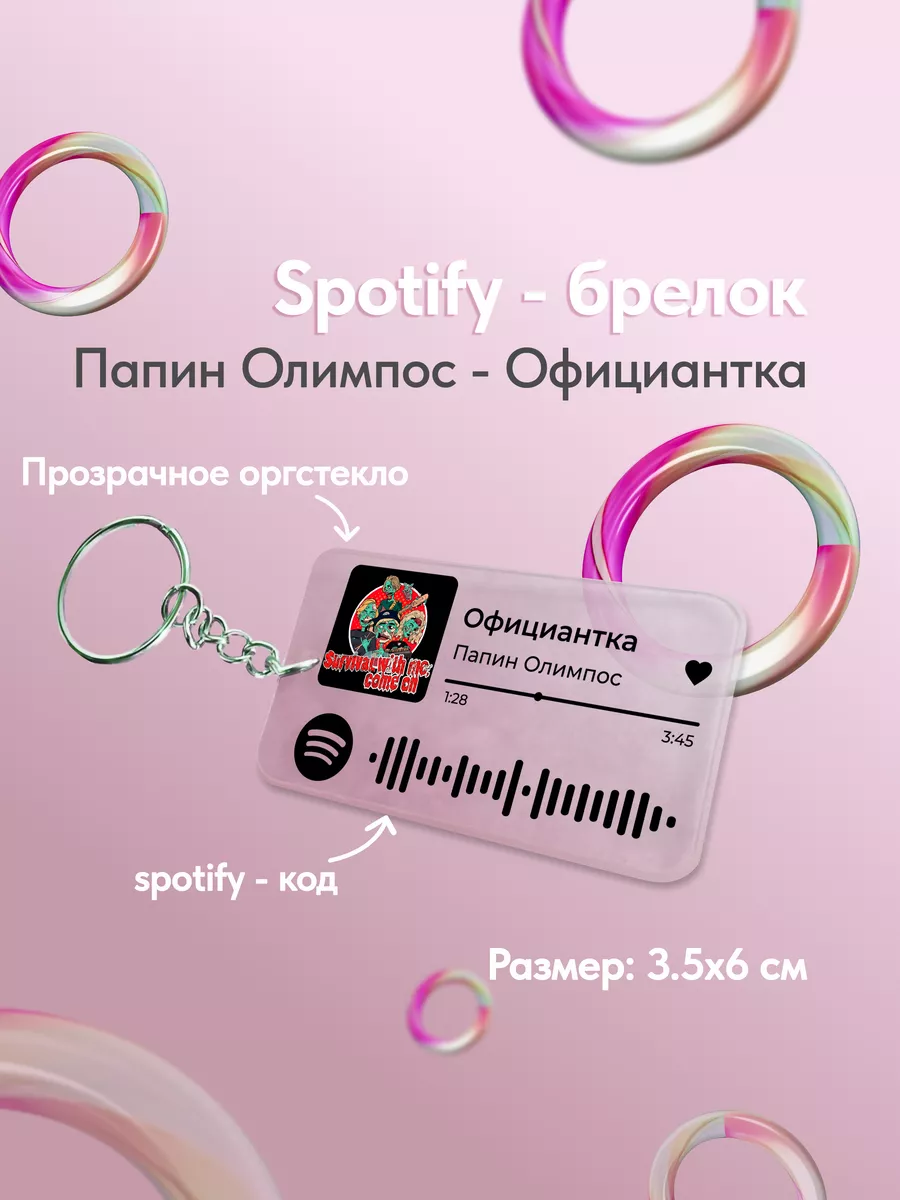 Spotify брелок для ключей папин олимпос официантка spotify-poster.nam  175050368 купить за 172 ₽ в интернет-магазине Wildberries