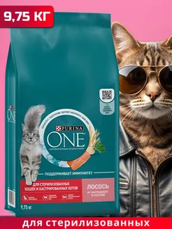 Сухой корм для стерилизованных кошек, лосось 9.75 кг PURINA ONE 175070442 купить за 3 960 ₽ в интернет-магазине Wildberries