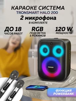 Караоке система Halo 200 с двумя беспроводными микрофонами TRONSMART 175074249 купить за 18 264 ₽ в интернет-магазине Wildberries