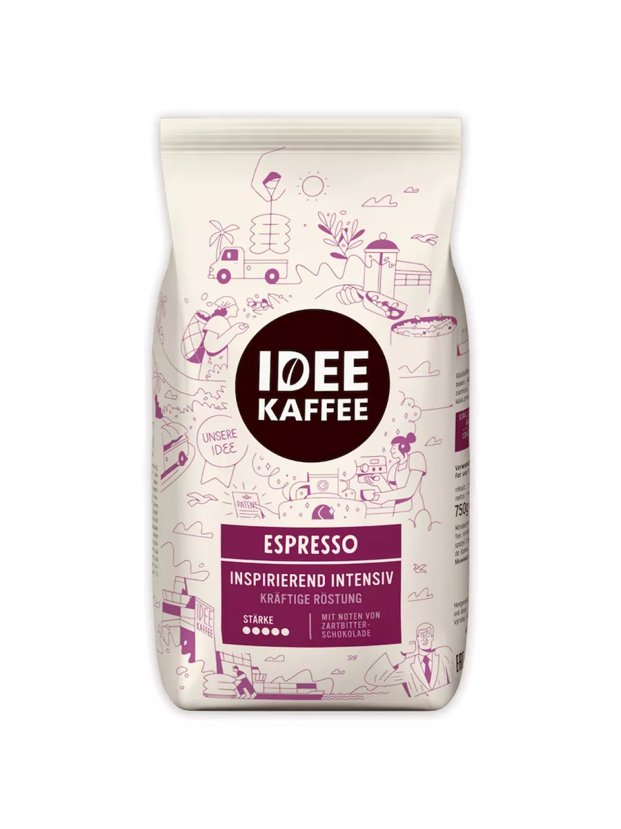 IDEE Зерновой кофе IDEE Kaffee Espresso Intensive 1500г