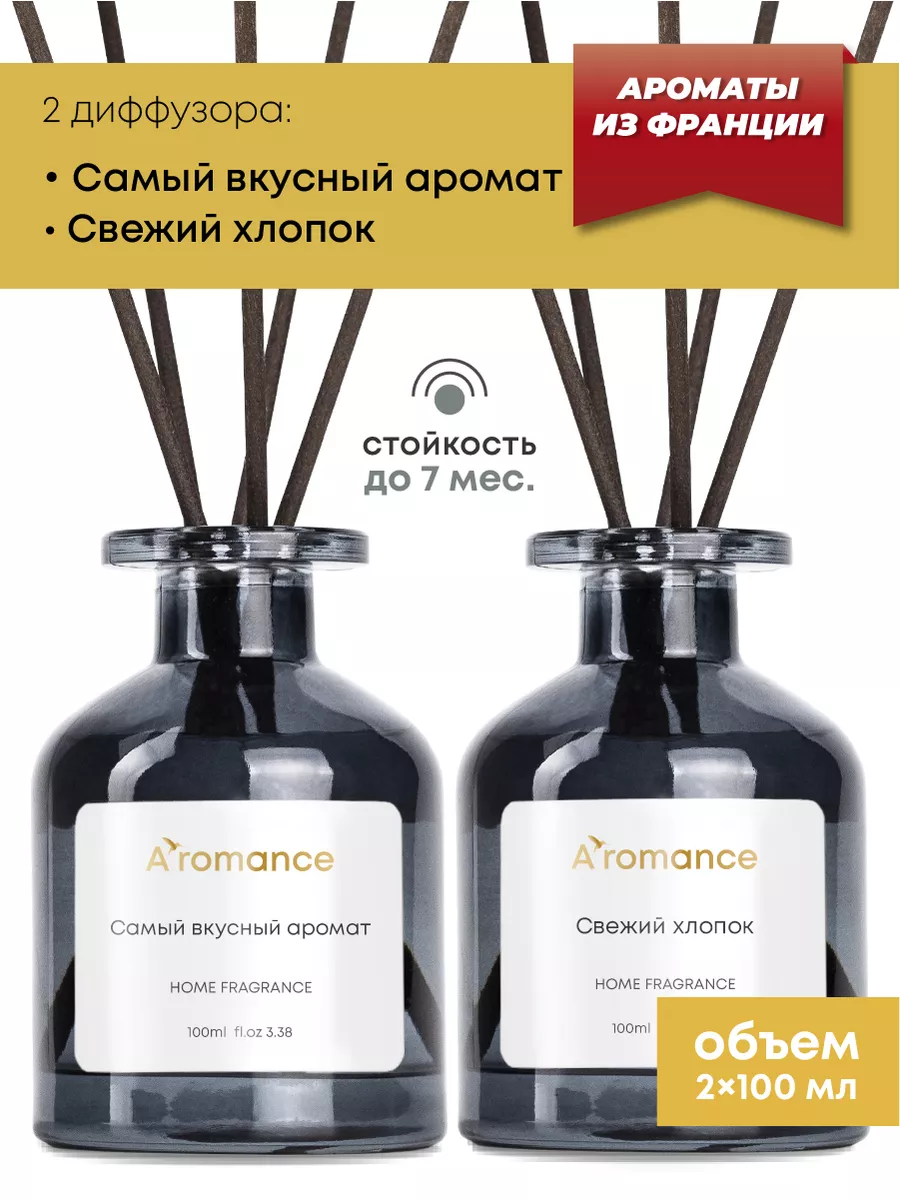 Ароматизатор для дома парфюм диффузор с палочками 2х100мл Aromance  175089865 купить за 1 855 ₽ в интернет-магазине Wildberries