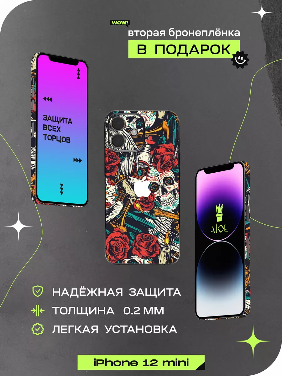 Гидрогелевая пленка для iphone 12 mini ALOE SKINS 175102650 купить за 615 ₽  в интернет-магазине Wildberries