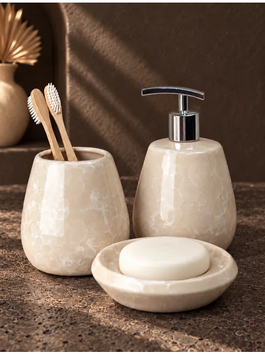 Bath Plus Набор для ванной комнаты керамический, желтый, фото 4