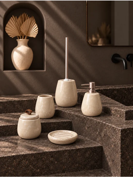 Bath Plus Набор для ванной комнаты керамический, желтый, фото 5