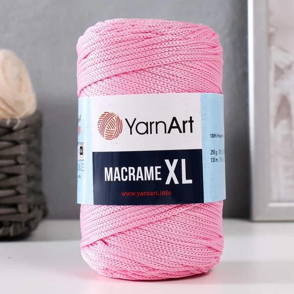 Пряжа для вязания «Macrame XL» 130м/250г, 147 розовый
