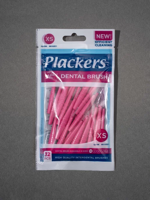 Plackers Межзубные ершики Dental Brush XS 0,4 мм. (32 шт.) + колпачок, 32 шт, фото 7