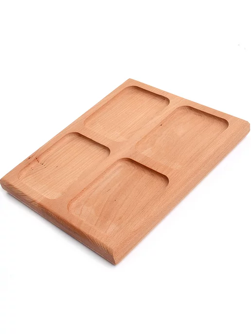 Менажница деревянная для закусок прямоугольная - фото 9