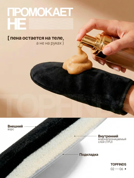 TOPFINDS Варежка для автозагар, вариант, фото 2