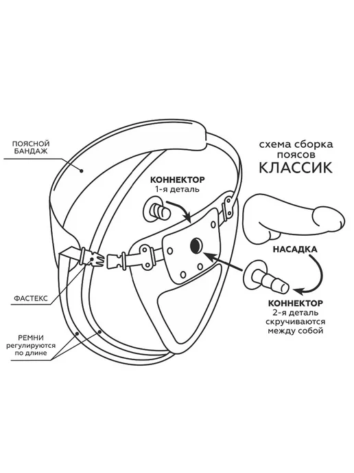 Lovetoy Насадка для страпона F Real Standard с коннектором 19,5 см, вариант, фото 3