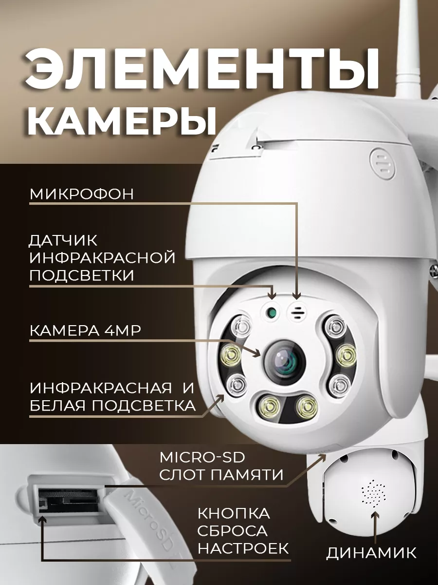 Камера видеонаблюдения уличная wi-fi 4Mp INFINITY 175166651 купить за 1 552  ₽ в интернет-магазине Wildberries