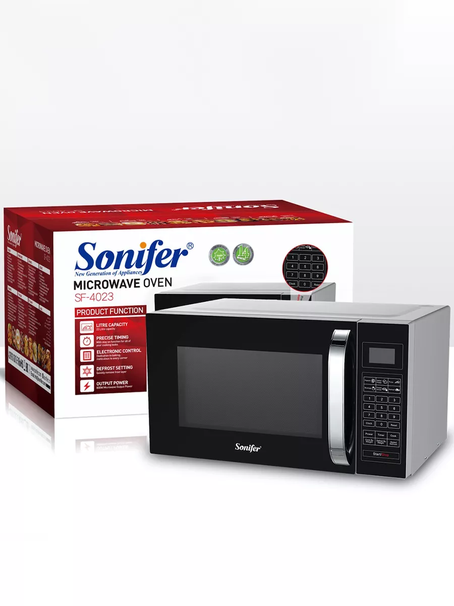 Микроволновая печь, Микроволновка 23л, 800Вт SONIFER 175173142 купить за 7  452 ₽ в интернет-магазине Wildberries