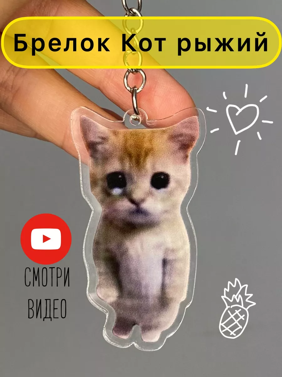 Брелок для ключей на сумку рюкзак котик женский мужской мем kot banan mem  175211929 купить за 142 ₽ в интернет-магазине Wildberries