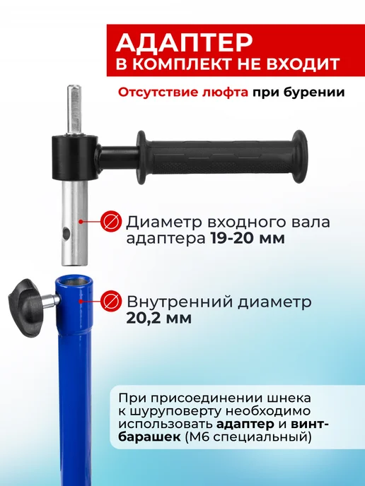 Helios ELECTROSHTORM MINI 110R Шнек под шуруповерт, вариант, фото 5