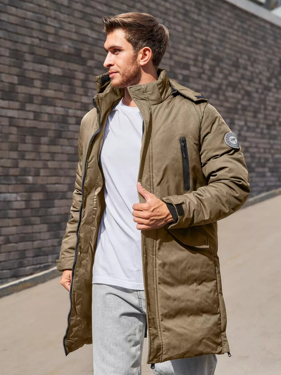 Mens khaki parka hotsell