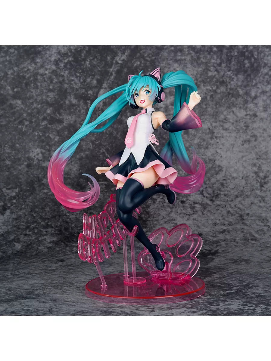 Уникальная фигурка Hatsune Miku с кошачьими ушками 22см YKKI 175295130  купить в интернет-магазине Wildberries