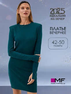 Платье мини вечернее с длинным рукавом Mark Formelle 175307011 купить за 1 625 ₽ в интернет-магазине Wildberries