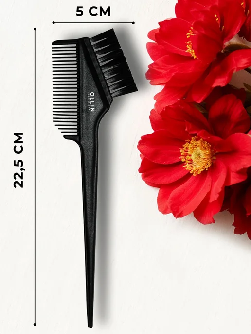 Ollin Professional Кисточка для краски с расческой, черный, фото 6