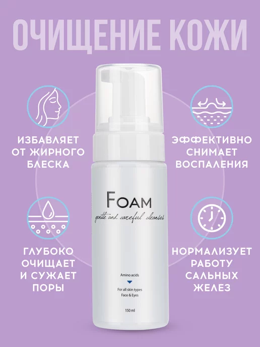 LINKRIN PROFESSIONAL Пенка мусс очищающая и увлажняющая для умывания лица, 150 мл, фото 2