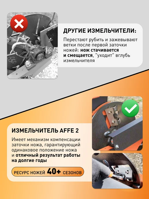 Affe Измельчитель веток садовый для мотоблока Профи, вариант, фото 5