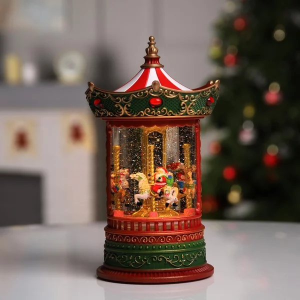 Фигура Новогодняя Карусель 15.4х15.4х25 см, USB, музыка